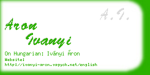 aron ivanyi business card