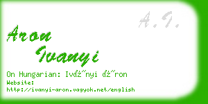 aron ivanyi business card